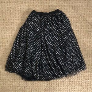 Harajuku star black sparkly tulle skirt